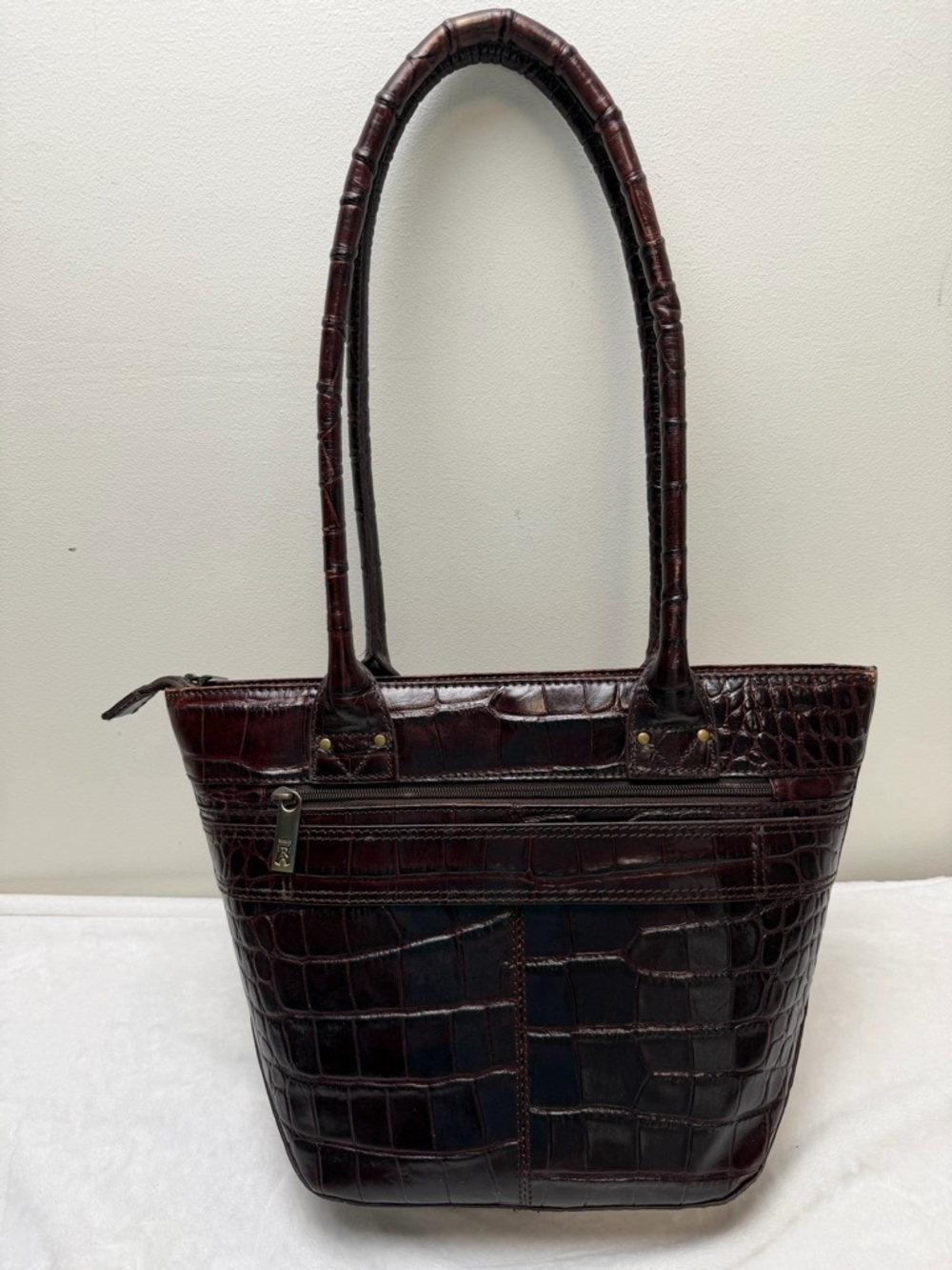 Rowallan of Scotland Croc Embossed Leather Shoulder Tote Bag Timeless Classic - Picture 4 of 16